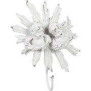 Clayre & Eef Wandhaak Engel 15x5x23 cm Wit Kunststof