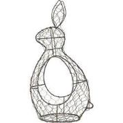 Clayre & Eef Paas Mandje Konijn 18x15x38 cm Bruin IJzer