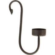 Clayre & Eef Theelichthouder 4x9x18 cm Zwart IJzer