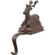 Clayre & Eef Kledinghaak 9x19x18 cm Bruin IJzer