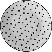 Clayre & Eef Ontbijtbord Ø 20 cm Wit Zwart Porselein