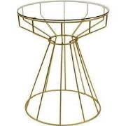 Clayre & Eef Bijzettafel Ø 50x60 cm Goudkleurig Metaal