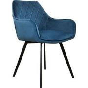 Kick eetkamerstoel Karl Velvet - Donkerblauw
