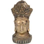 Clayre & Eef Beeld Boeddha 11x9x22 cm Goudkleurig Polyresin