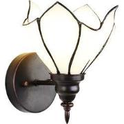 Lumilamp Wandlamp Tiffany 23x17x19 cm Wit Bruin Glas