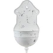 Clayre & Eef Planthouder 24x10x47 cm Wit Grijs Metaal