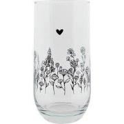 Clayre & Eef Waterglas 280 ml Glas Bloemen