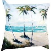 Clayre & Eef Kussenhoes 45x45 cm Blauw Groen Polyester Palmbomen