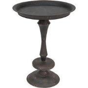 Clayre & Eef Bijzettafel Ø 49x67 cm Zwart IJzer