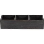 Clayre & Eef Houten Kistje 33x12x7 cm Zwart Hout