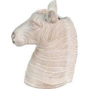 Clayre & Eef Bloempot Zebra 21x13x26 cm Grijs Steen