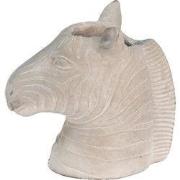Clayre & Eef Bloempot Zebra 16x10x15 cm Grijs Steen