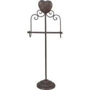 Clayre & Eef WC Rol Houder 21x14x62 cm Bruin IJzer Hart