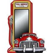 Clayre & Eef Spiegel 49x67 cm Rood Beige Metaal