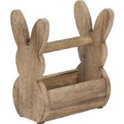 Clayre & Eef Houten Kistje Konijn 16x10x20 cm Bruin Hout