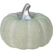 Clayre & Eef Decoratie Pompoen Ø 23x18 cm Groen Zilverkleurig Keramiek