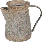 Clayre & Eef Decoratie Kan 12x12x16 cm Grijs Metaal