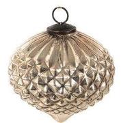 Clayre & Eef Kerstbal Zilverkleurig Glas