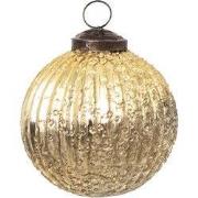 Clayre & Eef Kerstbal Ø 7 cm Goudkleurig Glas