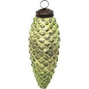 Clayre & Eef Kerstbal 10 cm Groen Glas