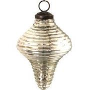 Clayre & Eef Kerstbal Ø 7 cm Zilverkleurig Glas