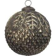 Clayre & Eef Kerstbal Ø 9 cm Bruin Glas