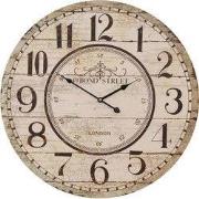 Clayre & Eef Wandklok Ø 60 cm Beige MDF