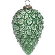 Clayre & Eef Kerstbal Ø 10 cm Groen Glas