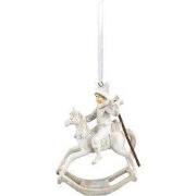 Clayre & Eef Kersthanger Hobbelpaard 20 cm Beige Kunststof