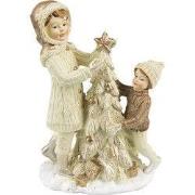 Clayre & Eef Beeld Kinderen 14 cm Beige Polyresin