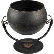 Clayre & Eef Bloempot Ø 15x25 cm Zwart IJzer