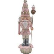 Clayre & Eef Beeld Notenkraker 16 cm Roze Kunststof