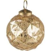 Clayre & Eef Kerstbal Ø 7 cm Goudkleurig Glas