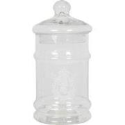 Clayre & Eef Voorraadpot Ø 9x20 cm Transparant Glas