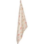 Clayre & Eef Theedoek 50x70 cm Beige Roze Katoen IJsjes