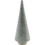 Clayre & Eef Beeld Kerstboom Grijs Porselein