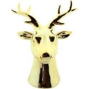 Clayre & Eef Beeld Hert 16 cm Goudkleurig Porselein