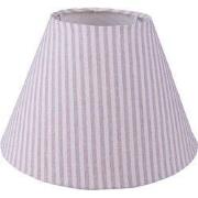 Clayre & Eef Lampenkap Ø 23x15 cm Beige Wit Katoen Strepen