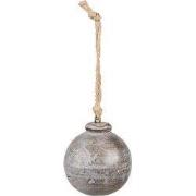 Clayre & Eef Kersthanger Ø 8 cm Grijs Bruin Hout