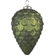 Clayre & Eef Kerstbal Ø 9 cm Groen Glas