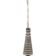 Clayre & Eef Kersthanger Ø 6x16 cm Grijs Hout