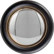 Clayre & Eef Spiegel Ø 27 cm Zwart Goudkleurig Hout