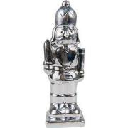 Clayre & Eef Beeld Notenkraker 20 cm Zilverkleurig Porselein