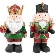 Clayre & Eef Beeld Notenkraker 21 cm Rood Groen Kunststof