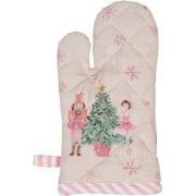 Clayre & Eef Kind Ovenwant 12x21 cm Beige Roze Katoen Notenkraker