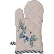 Clayre & Eef Kind Ovenwant 12x21 cm Beige Blauw Katoen Bos Dieren Herf...