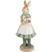 Clayre & Eef Beeld Konijn 17x15x40 cm Groen Polyresin