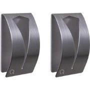 QUVIO Handdoekenhouder zelfklevend RVS - set van 2