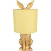 Clayre & Eef Tafellamp Konijn Ø 20x43 cm Goudkleurig Polyresin