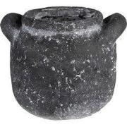 Clayre & Eef Bloempot 13x11x9 cm Grijs Steen